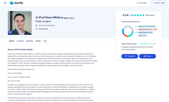 A/Prof Dean White profile