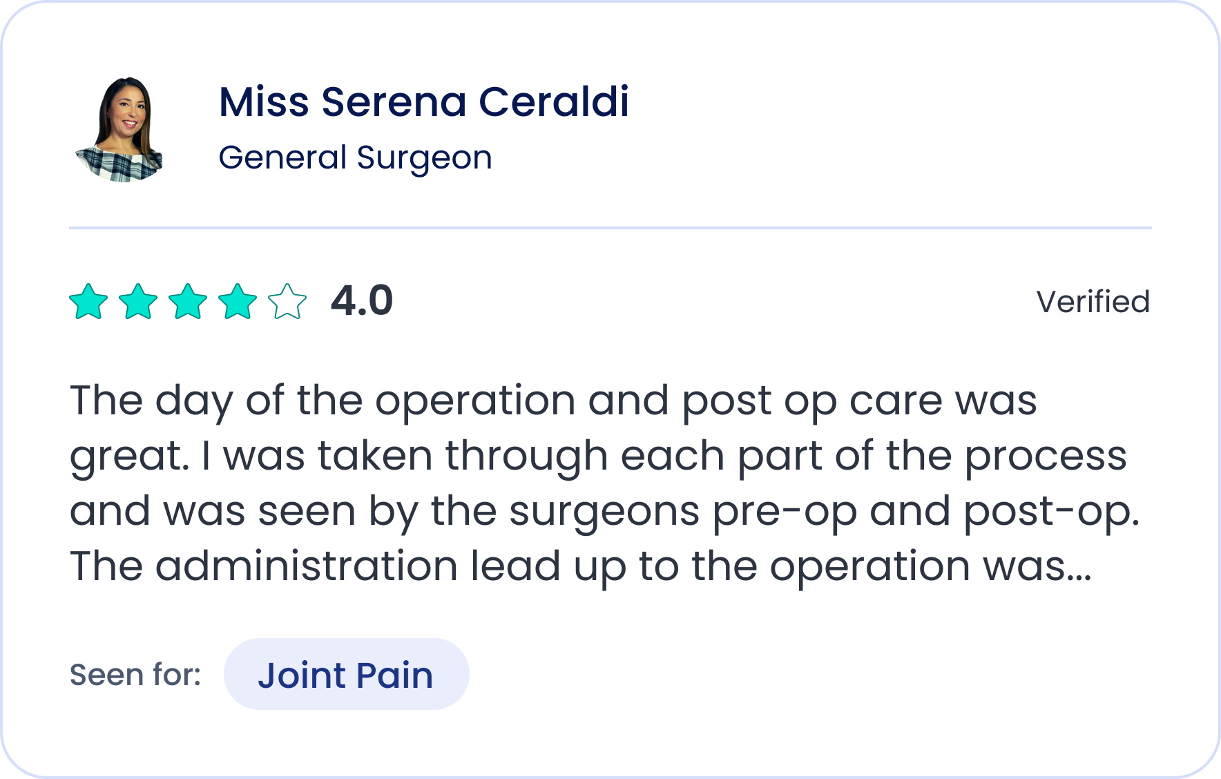 Miss Serena Ceraldi Review