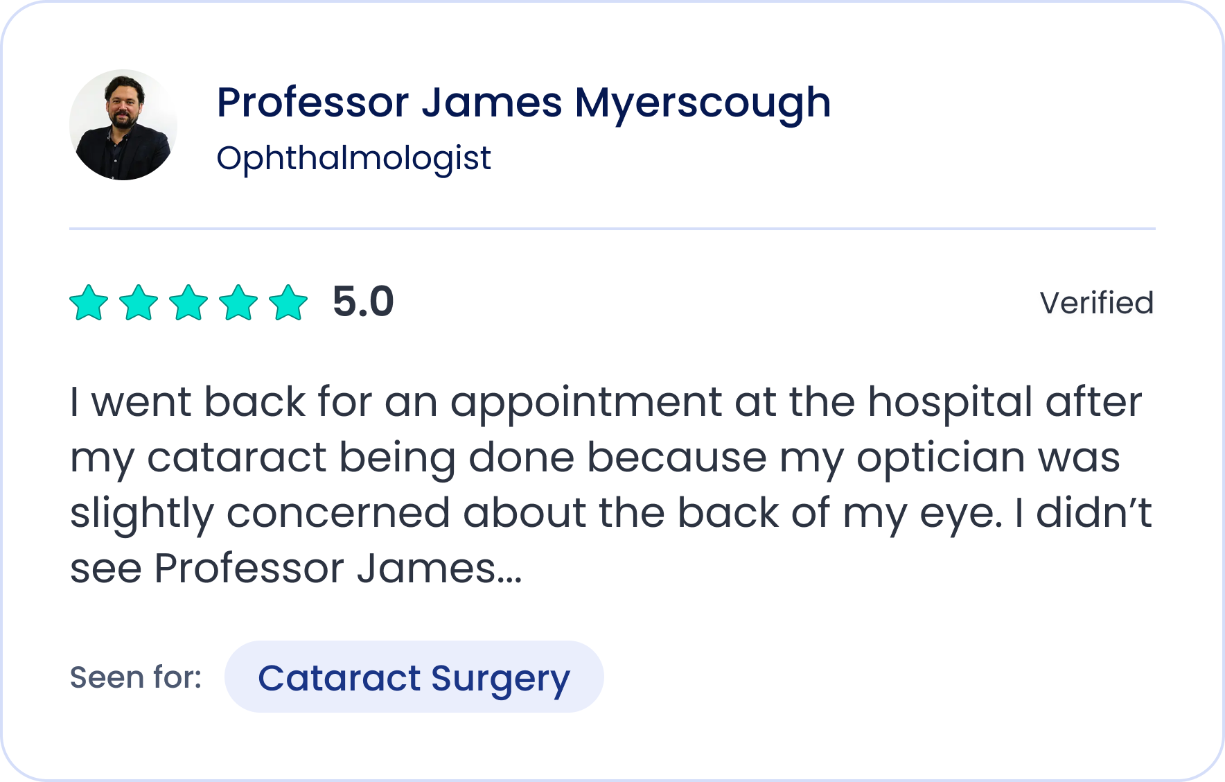 Professor James Myerscough Review